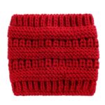 Bandeau cheveux hiver large en laine Danica rouge, Mon Petit Bandeau