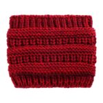 Bandeau cheveux hiver large en laine Danica rouge grenat, Mon Petit Bandeau