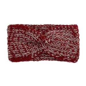 Bandeau cheveux torsadé en laine bicolore Eda rouge, Mon Petit Bandeau